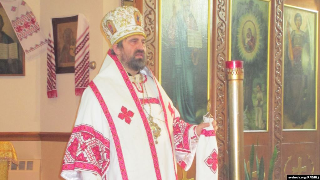 Archbishop Sviataslau, the metropolitan of the Belarusian Autocephalous Orthodox Church, pictured in 2016